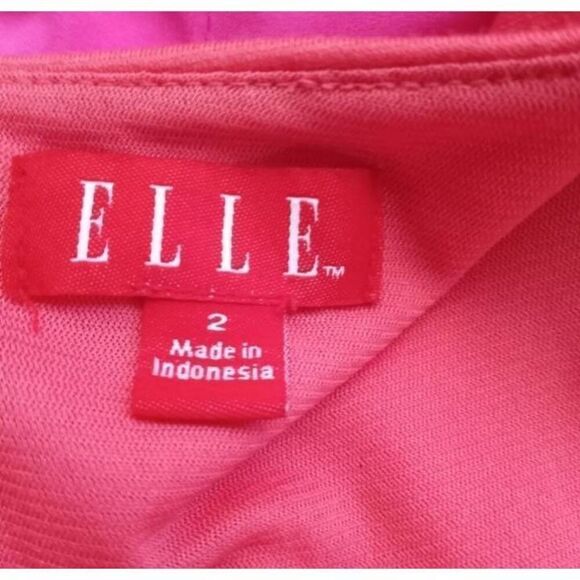 ELLE CORAL ORANGE DRESS SZ.2 EUC - Picture 5 of 6